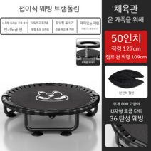 트램폴린 키즈 홈 실내 성인 체육관 문지르는 침대 운동 슬리밍 장치, 업그레이드 50인치  U자형 다리 튜브 - 보내는 방패