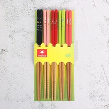 대나무 금강초롱 젓가락 5벌 고급 우드 일식젓가락 중식 스시 오마카세젓가락, 대나무 금강초롱 젓가락 (5벌)
