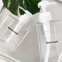 와이홈 사각 욕실 세제 디스펜서 핸드워시 주방세제 리필 공병, 일반450ml, 러블리디쉬워시
