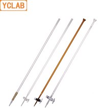 실험키트 YCLAB 100mL 뷰렛 PTFE 스톱콕 등급 A 갈색 앰버 유리 실험실 화학 장비, 한개옵션0