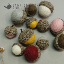 바다팩토리 손뜨개 울 도토리 2cm (S), 2.핑크