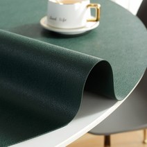 고급 원형 테이블매트 가죽 식탁매트, 지름 50cm 원형, 센멜로-0 포름알데히드 스킨급