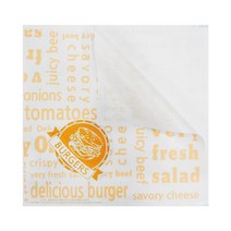 벅스웨이 햄버거포장지 L자형 20cm, 1g, 100장, 100개, 1개