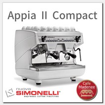 시모넬리 아피아2 콤팩트 반자동커피머신 2그룹 simonelli appia2 compact 서울 경기남부 무료설치, 블랙