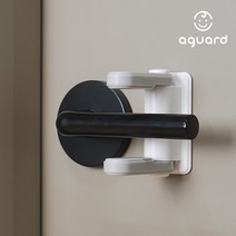아가드 문 손잡이 안전잠금장치 1입 문고리고정장치, 화이트, 1개