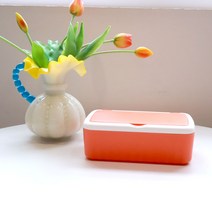 핫버튼 파스텔 물티슈 케이스, 다홍, 60매