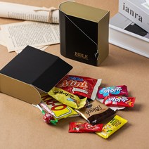 어린이날 성경 학교 어린이 어버이 주일 교회 성당 단체 선물 간식 세트 과자 박스 성경책 모양 상자 / 스티커 무료, 성경책모양 상자+간식9종+무료스티커