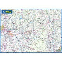 안성시전도 코팅형 (소-중-대) 경기도 안성시지도, 소형110x78cm코팅형