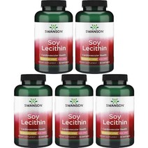 스완슨 Swanson Soy Lecithin 1200mg 소이 레시틴 90정 5병, x, 1개