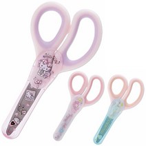 (일본) 헬로키티 마이멜로디 시나모롤 어린이 초등학생 입학 학용품 준비물 안전캡 문구 가위 (3type)