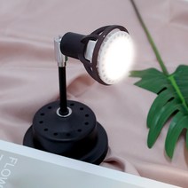 타로시 닥스 전구 포함 10cm 미니 스탠드 인테리어 피규어 건담 포인트 전시 조명, 직부소켓(흑색)전구색