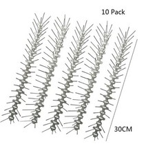 비둘기퇴치망 버드스파이크 비둘기망 플라스틱 repeller bird and pigeon spikes deterrent anti bird stainless steel spike, 10개 30cm