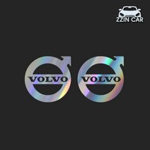 찐카 볼보 volvo 로고 차량용 데칼스티커 ZCG-48, 옐로우
