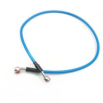 유니버설 45cm 브레이크 오일 호스 튜브 라인 피팅 스테인레스 스틸 브레이드 바이크 오토바이 할리 야마하 스즈키 가와사키 혼다, blue