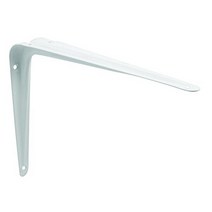 Prime-Line MP11412 Shelf Brackets 5 x 6-Inch Stamped Steel White Enamel Finish Pack of 2 2 Piec, 1