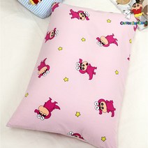 짱구 와니 알러지케어 아동 낮잠 경추 베개 솜포함, 핑크