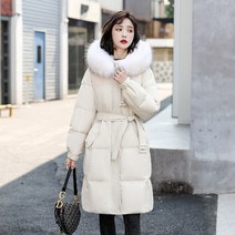 여성롱패딩 롱패딩 쇠뿔단추 속 롱패딩녀