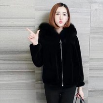 지엘 협력업체 여성 인조 여우털 밍크코트자켓 NNE45
