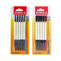 1500 동아 스피디볼 0.7mm 볼펜 5본 세트 필기구 학용품 문구 팬시 사무용 단체선물, 블랙