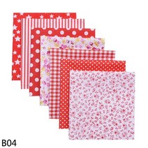 25x25cm 또는 50cm x 코 튼 원단 인쇄 된 천으로 DIY 봉 제 공예 재료에 대 한 손수 패치 워크 바느질 퀼트 패브릭 린넨코튼원단, 04 B04-7Pcs