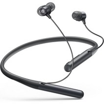 Soundcore Anker Life U2 Bluetooth 넥밴드 헤드폰, 블랙, 기본