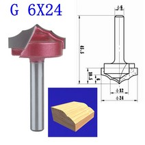 목공기계 부품1pcs G-6 * 24mm (생크 * 블레이드 너비) 3D 레이스 목공 CNC 조각 도구 밀링 나이프 나무, 한개옵션0