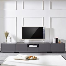 힘찬리빙 포니 거실장 티비수납장 TV선반, 포니 1단 거실장 세트(그레이)