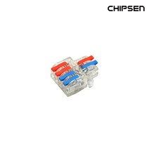 (주)칩센 꽂음형 전선연결 확장 커넥터PCT-2-4Q (소형투명), 1개 개당750원