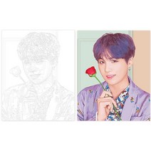샵이공이 - BTS 방탄소년단 사진 실사 DIY 유화 그림그리기 BT21 캐릭터 굿즈 타이니탄 페인팅, [BTS] 사진, 3. SUGA_사진