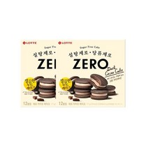 롯데 코코아분말 인간사료 스낵바 [신제품] 건강간식 제로 카카오 케이크 171g 2개 사무실다과 홈파티, 24개