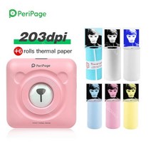 핸드폰사진인화기 사진출력기Peripage A6 미니 사진 블루투스 프린터 304 인치 당 점 포켓 마커 휴대 전화, 08 203 PK add 6 Roll