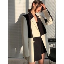 승무원면접복 여자면접복장 아나운서자켓 레트로 디자인 스플라이스 정장 블레이저 용 블랙 화