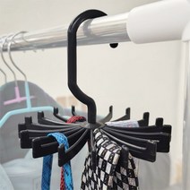 넥타이 행거 벨트 원형 헹거 스카프 옷걸이 옷장정리 걸이 x5개, 단품
