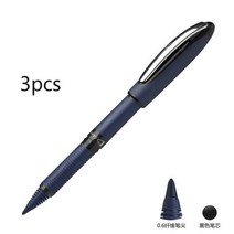 슈나이더 원 비즈니스 롤러 볼 펜 젤 펜촉 3 개 팩 0.3/0.5/0.6/1.0mm 펜 블랙/블루/레드/그린/바이올렛 볼펜, 3피스 블랙 0.6mm