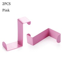 2 개/몫 스테인레스 스틸 문 후크 코트 후크 욕실 주방 후크 후크, 분홍색