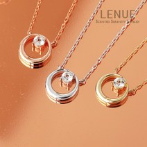 레뉴 4월 탄생석 1부 다이아몬드 화이트토파즈 3미리 천연석 라운드 목걸이 랩그로운 선물