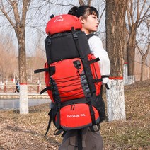 도나샵 등산가방 배낭 아웃도어 대형배낭 90L sh-32858, 레드