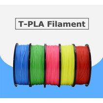 3D 프린터 필라멘트 고강도 PLA 플라스틱 프루사 I4 스풀 T-PLA 필라멘트 1.75mm 1kg, 2.1kg red