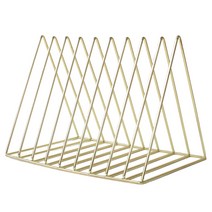 로맨틱노벰버 트라이앵글 메탈릭 책꽂이 - 인테리어 소품 삼각 정리대, 골드