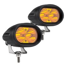 선박용 램프 라이트 2Pcs LED 헤드 12-24V 자동 바이크 오토바이 트럭 보트 트랙터 트레일러 Offroad 작업 빛 스포트, [02] 2pcs yellow