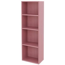 에이치엔하나 공간박스 1단2단3단4단 책장 칼라박스 낮은책장 수납형서랍, 공간4단(진달래)