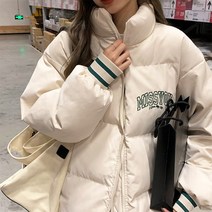 미쓰유 큐티배색 자수 여성 패딩
