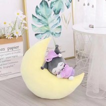 산리오 쿠션 인형 안고자는 인형 쿠로미 4종 키티 수면 마이멜로디 시나모롤, 달 시나모롤