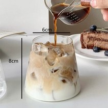일본과 같은 후지 산악 유리 컵 내열 유리 물 컵 아이스 크리에이티브 커피 컵 내구성 있는 음료 용기 1 개, 1PCS A_as shown