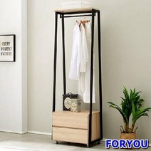 ForU77 스토리홈 이동식 행거 2단 옷걸이행거 공간활용 일반형행거 헹거, 멀바우, 상세페이지 참조
