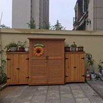 전원 주택 창고 농기구 보관함 농막 발코니 캐비닛 보관 비 방지 및 태양 잡다한 유치원 장난감 야외 대형 상자, A.1, U.G91 탄화 컬러 2개 세트  탄화 컬러 로커 93