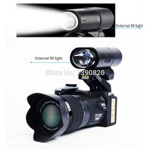 D7200 디지털 비디오 카메라 33 만 화소 카메라 디지털 전문 카메라 24 배 광학 줌 카메라 플러스 LED 헤드, 01 Black_02 8g memory card