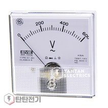 SY-80 AC 600V 아날로그 메타 배전반 교류 전압계 지시전기계기 Volt Meter V메타 삼영전기