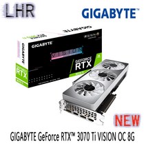GIGABYTE GeForce RTX 3070 Ti VISION OC 8G RTX3070 GDDR6X 19000 MHz 256 비트 지원 AMD Intel 데스크탑, 한개옵션0