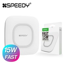 스피디 슬림이지 15W 무선충전기 무선충전패드, 화이트